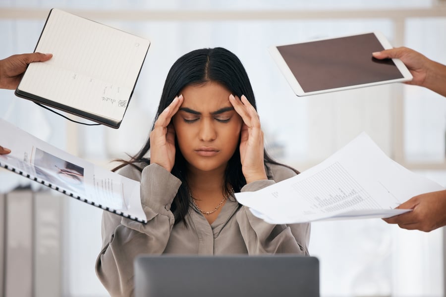 stress-headache-burnout-business-woman-overworked-overwhelmed-by-deadline-employees-office-computer-mental-health-multitasking-frustrated-female-depressed-toxic-workplace